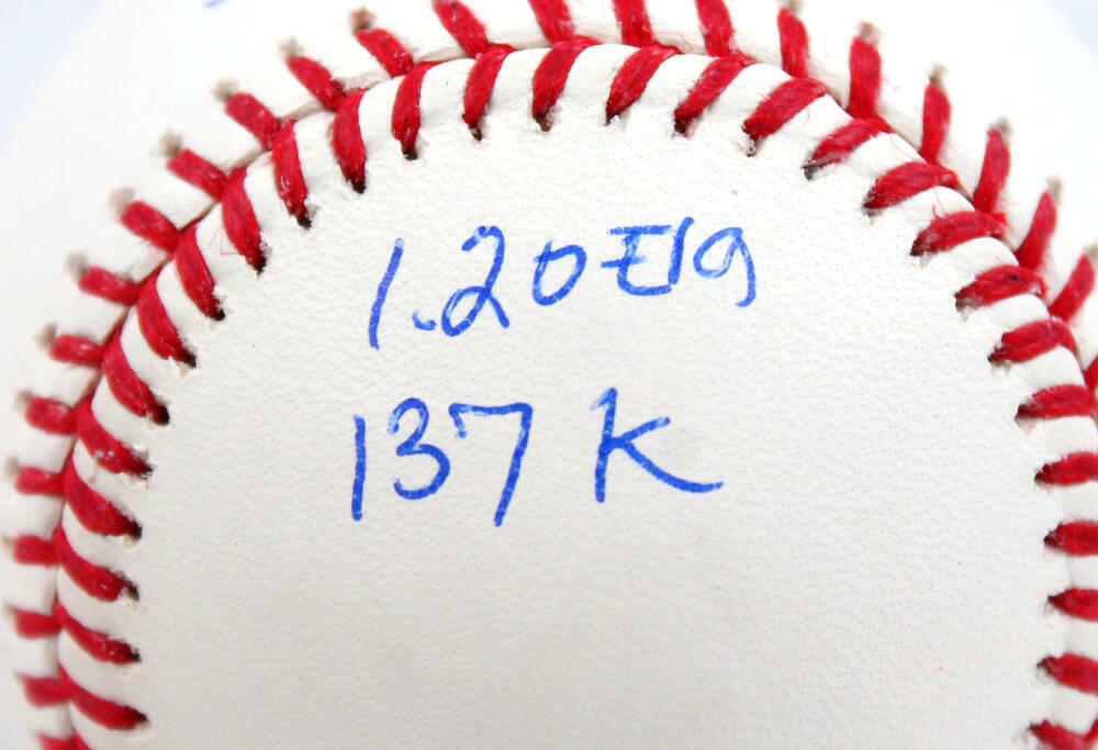 Eric Gagne Autographed Rawlings OML Baseball w/5 Insc.- Beckett W Hologram *Blue