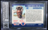 1990 Pro Set #685 Emmitt Smith Auto Dallas Cowboys BGS Autograph 10