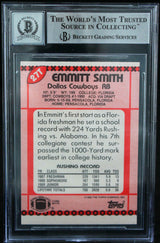 1990 Topps Traded #27T Emmitt Smith Auto Dallas Cowboys BGS Autograph 10