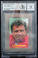 1994 Skybox Premium Revolution #R9 Joe Montana Kansas Chiefs BGS Autograph 10