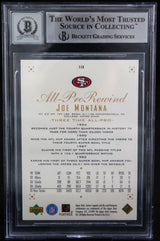 1999 UD Century Legends #118 Joe Montana Auto 49ers BGS Autograph 10