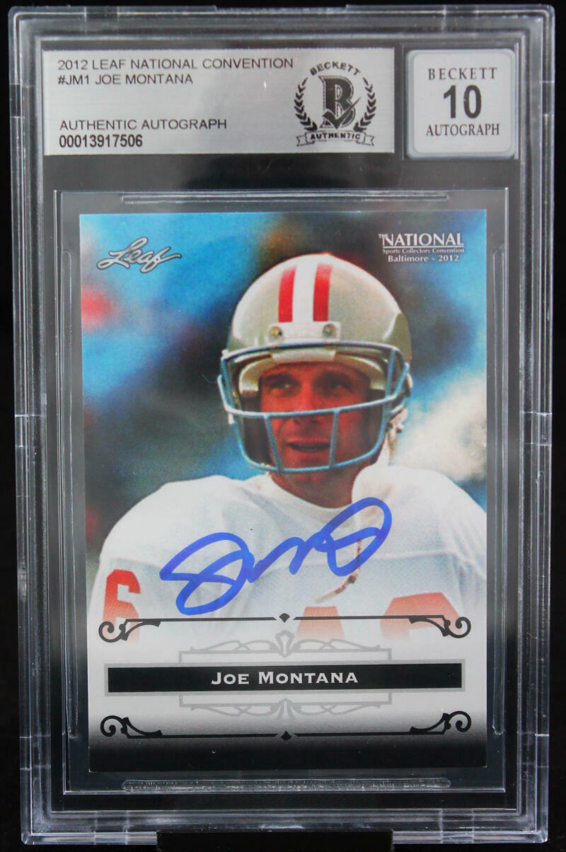 2012 Leaf National Convention #JM1 Joe Montana Auto SF 49ers BGS Autograph 10