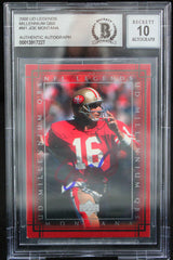 2000 UD Legends Millenium QBs #M1 Joe Montana Auto SF 49ers BGS Autograph 10