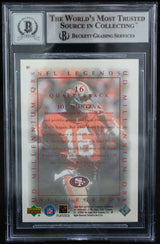 2000 UD Legends Millenium QBs #M1 Joe Montana Auto SF 49ers BGS Autograph 10