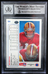 1991 Upper Deck #54 Joe Montana Auto San Francisco 49ers BGS Autograph 10