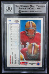 1991 Upper Deck #54 Joe Montana Auto San Francisco 49ers BGS Autograph 10