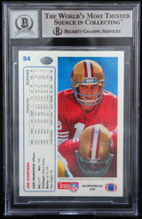 1991 Upper Deck #54 Joe Montana Auto San Francisco 49ers BGS Autograph 10