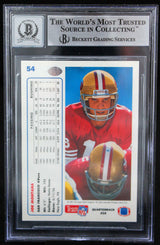 1991 Upper Deck #54 Joe Montana Auto San Francisco 49ers BGS Autograph 10
