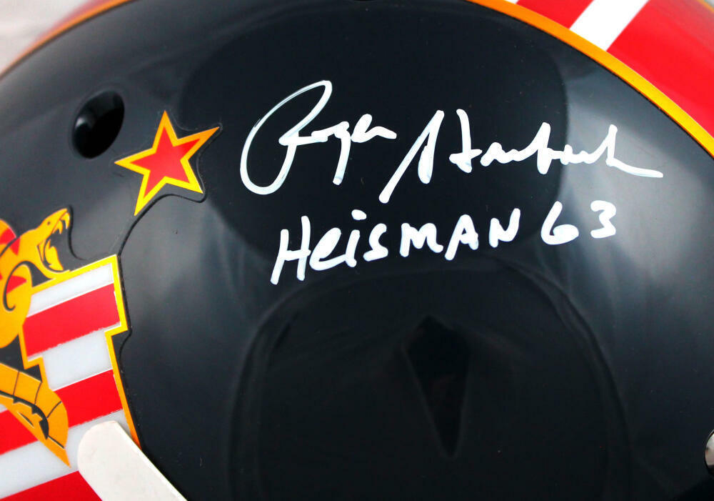 Roger Staubach Signed Navy F/S Schutt DTOM Authentic Helmet w/ Heisman-BAW Holo