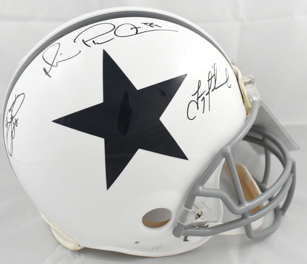 Triplets Autographed Dallas Cowboys F/S Speed Authentic Helmet - JSA W