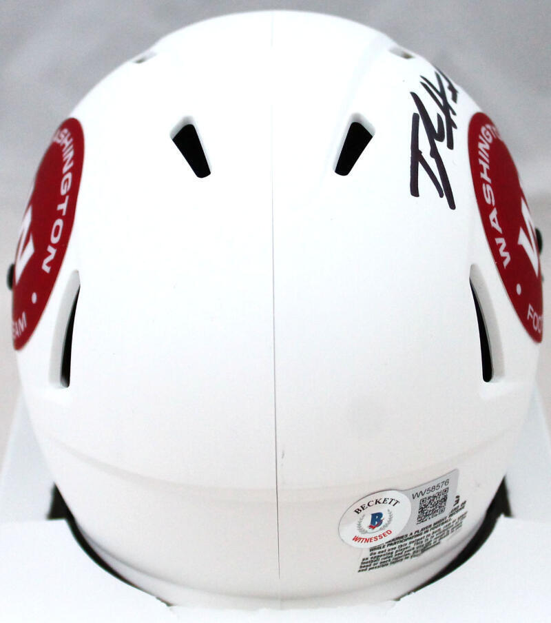 Taylor Heinicke Signed Washington Lunar Speed Mini Helmet-Beckett W Hologram