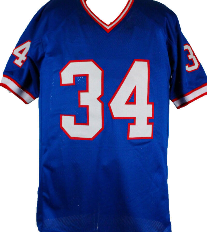 Thurman Thomas Autographed Blue Pro Style JSTAT Jersey-Beckett W Hologram *Black
