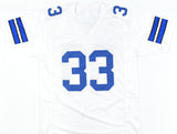 Tony Dorsett Autographed White Pro Style Jersey-Beckett W Hologram *Silver