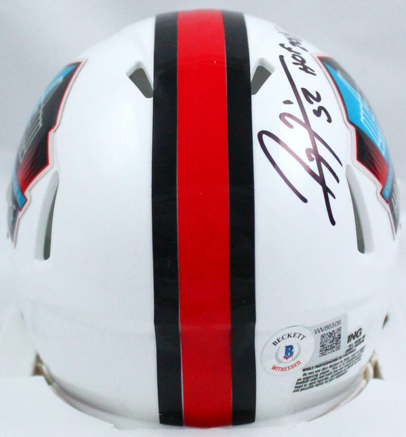 Ray Lewis Autographed NFL HOF Speed Mini Helmet w/HOF-Beckett W Hologram *Black