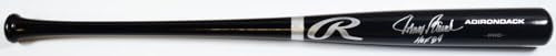 Johnny Bench Autographed Black Rawlings Pro Baseball Bat w/HOF- Fanatics *Silver