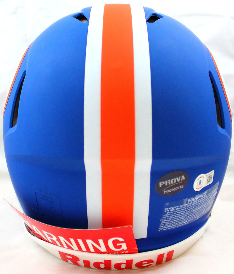 Emmitt Smith Signed Florida Gators Blue F/S Speed Authentic Helmet*Front-BAWHolo