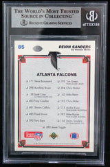 1991 Upper Deck #85 Deion Sanders Auto Atlanta Falcons Autograph Beckett Auth