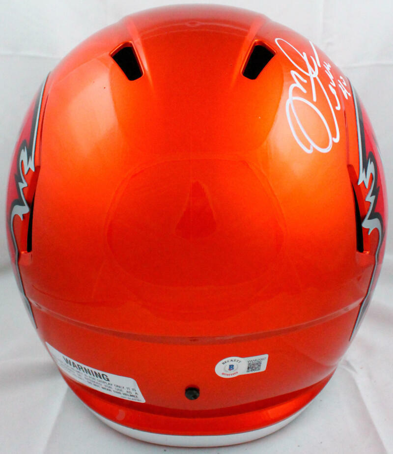 Mike Alstott Signed TB Buccaneers F/S Flash Speed Helmet w/SB Champs-BAWHologram