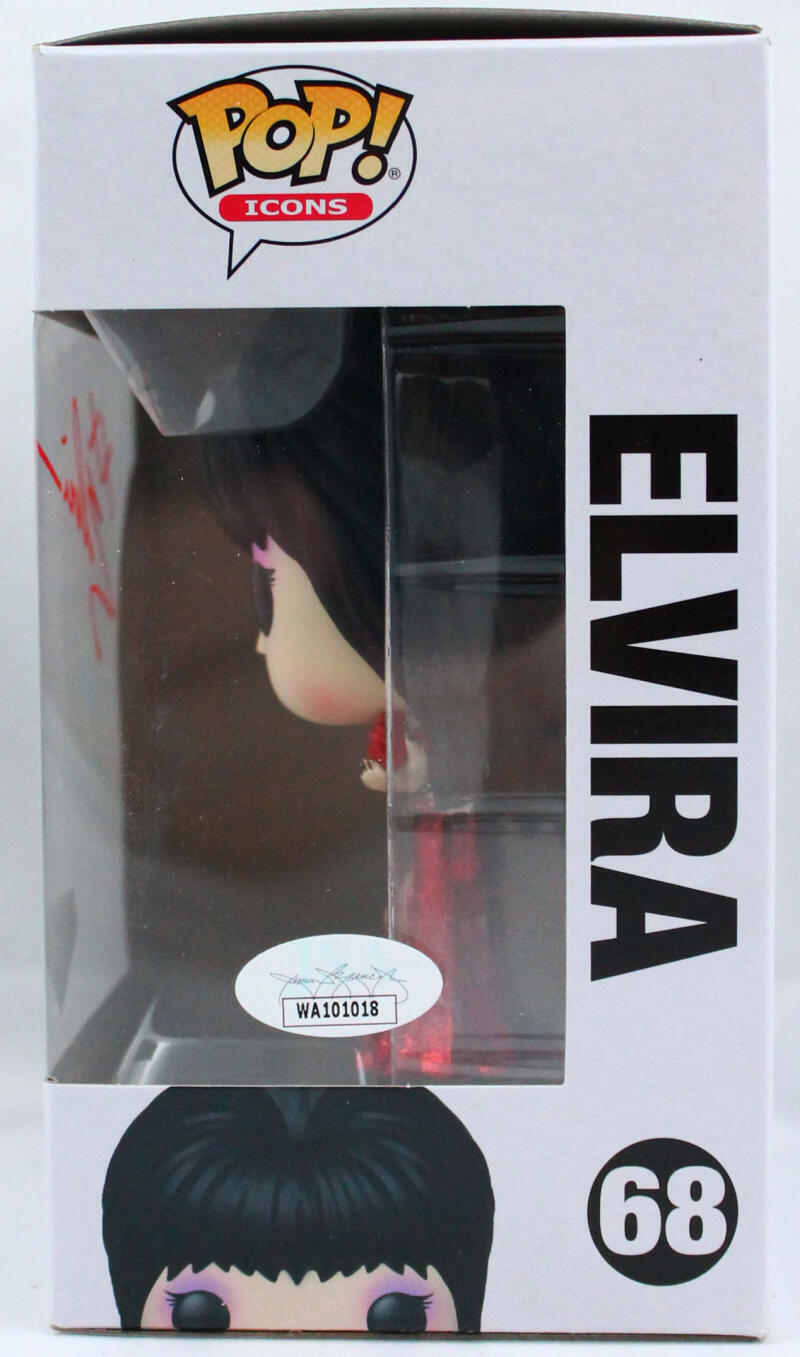 Cassandra Peterson Autographed Elvira Funko Pop Figurine #68- JSA W *Red