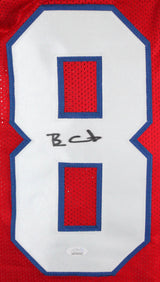 Ben Coates Autographed Red Pro Style Jersey-JSA W *Black