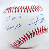 Yuli Gurriel Autographed Rawlings OML Baseball w/17 WS Champs -JSA W *Blue