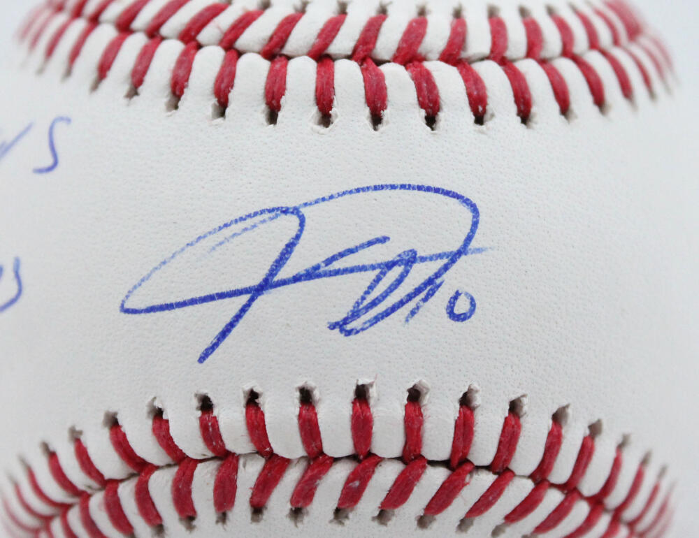 Yuli Gurriel Autographed Rawlings OML Baseball w/17 WS Champs -JSA W *Blue
