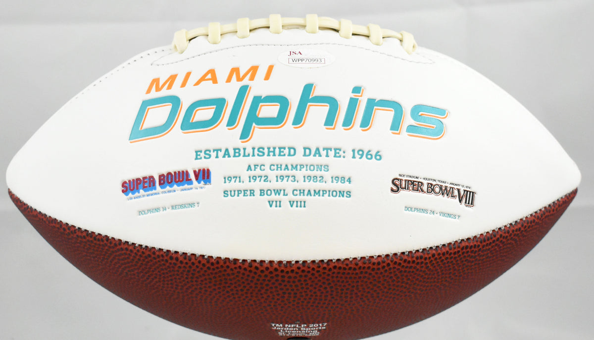 Ricky Williams Autographed Miami Dolphins Logo Football W/ Insc - JSA W *Thin