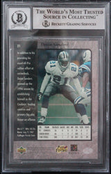 1996 SP #21 Deion Sanders Auto Dallas Cowboys BGS Autograph 10