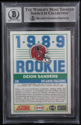 1989 Score #246 Deion Sanders Atlanta Falcons BGS Autograph 10