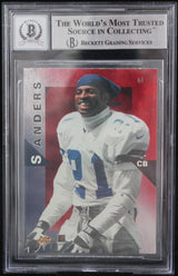 1998 Playoff Momentum Hobby Red #61 Deion Sanders Cowboys BGS Autograph 10