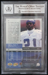 1998 Black Diamond #81 Deion Sanders Dallas Cowboys BGS Autograph 10