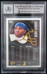 1996 Summit Silver Foil #53 Deion Sanders Dallas Cowboys BGS Autograph 10