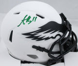 A.J. Brown Autographed Philadelphia Eagles Lunar Speed Mini Helmet-Beckett W Holo