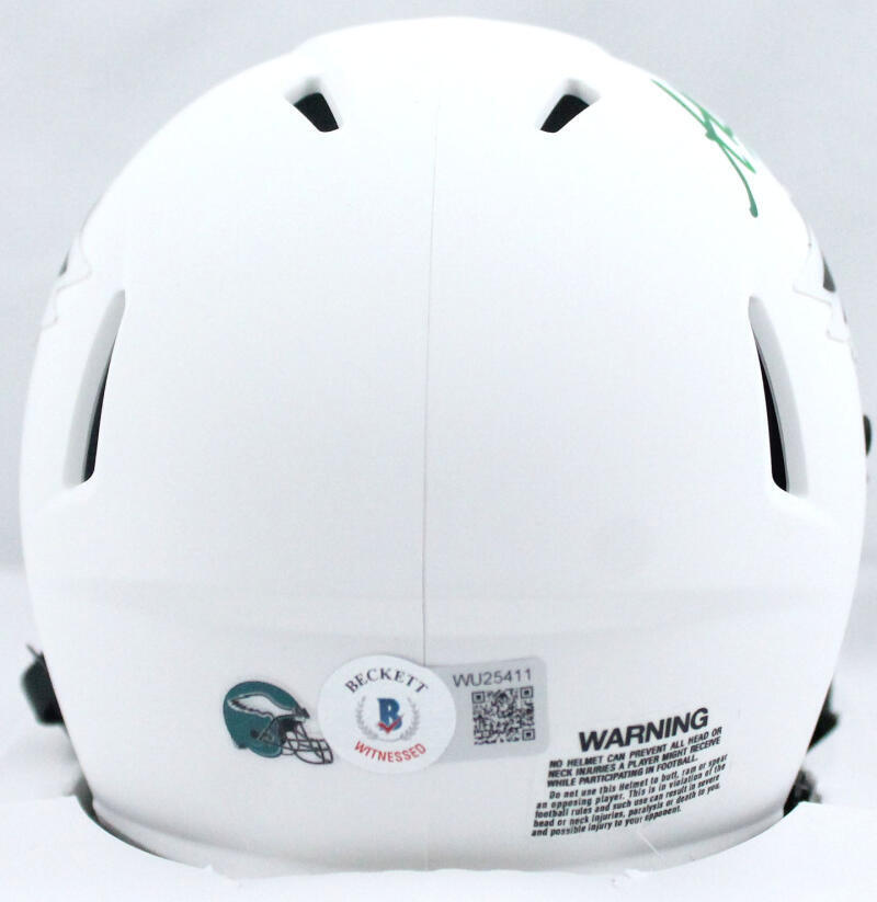 A.J. Brown Autographed Philadelphia Eagles Lunar Speed Mini Helmet-Beckett W Holo