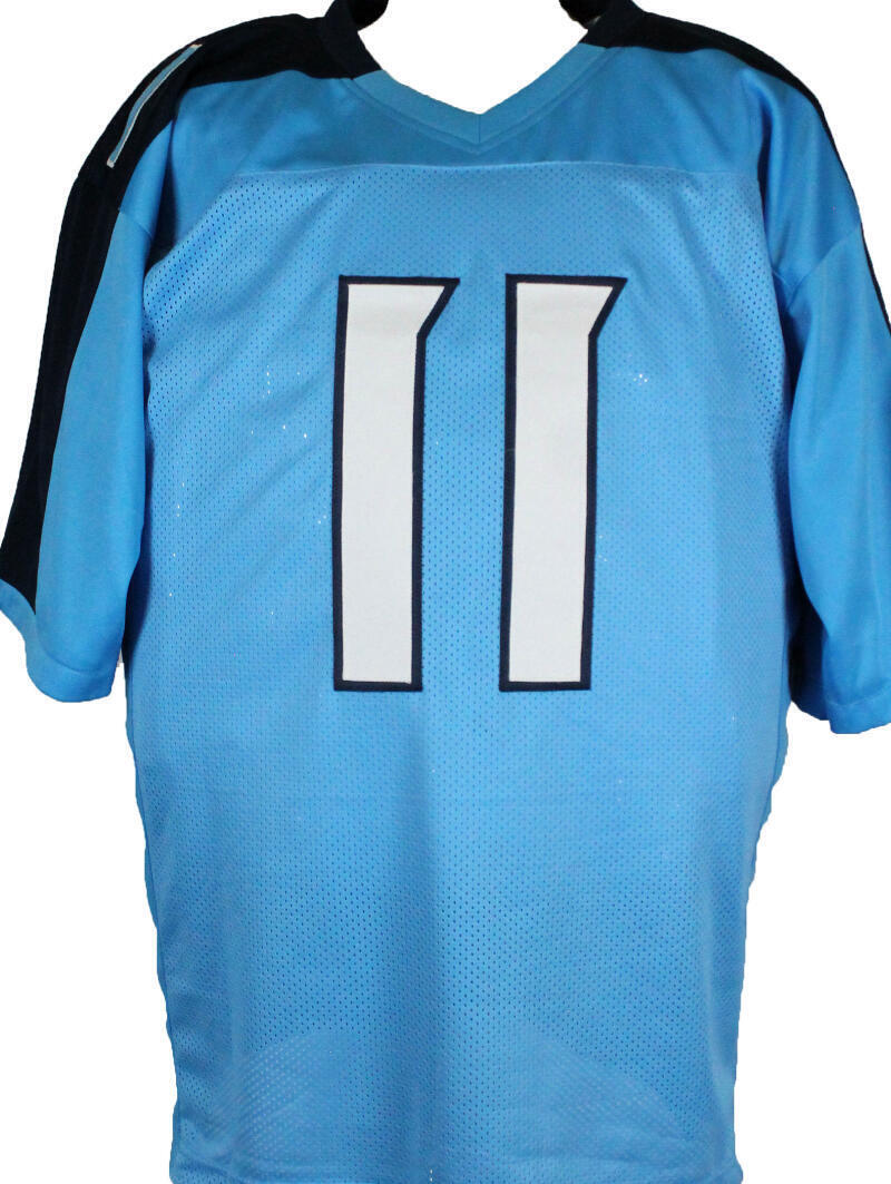 AJ Brown Autographed Light Blue Pro Style Jersey white #-Beckett W Hologram *R1