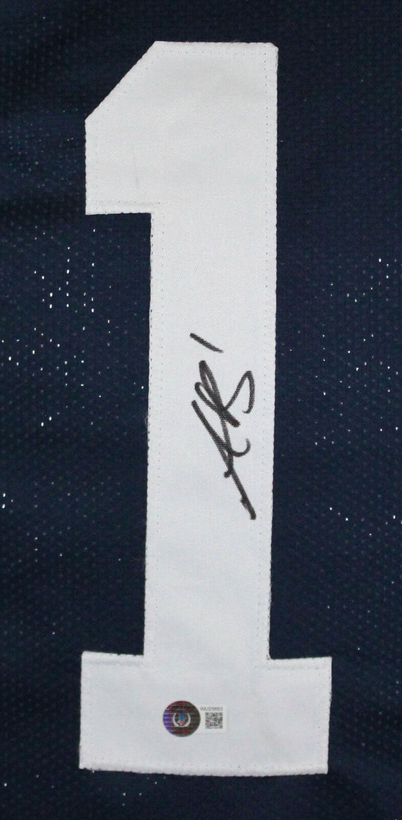 AJ Brown Autographed Blue College Style Jersey-Beckett W Hologram