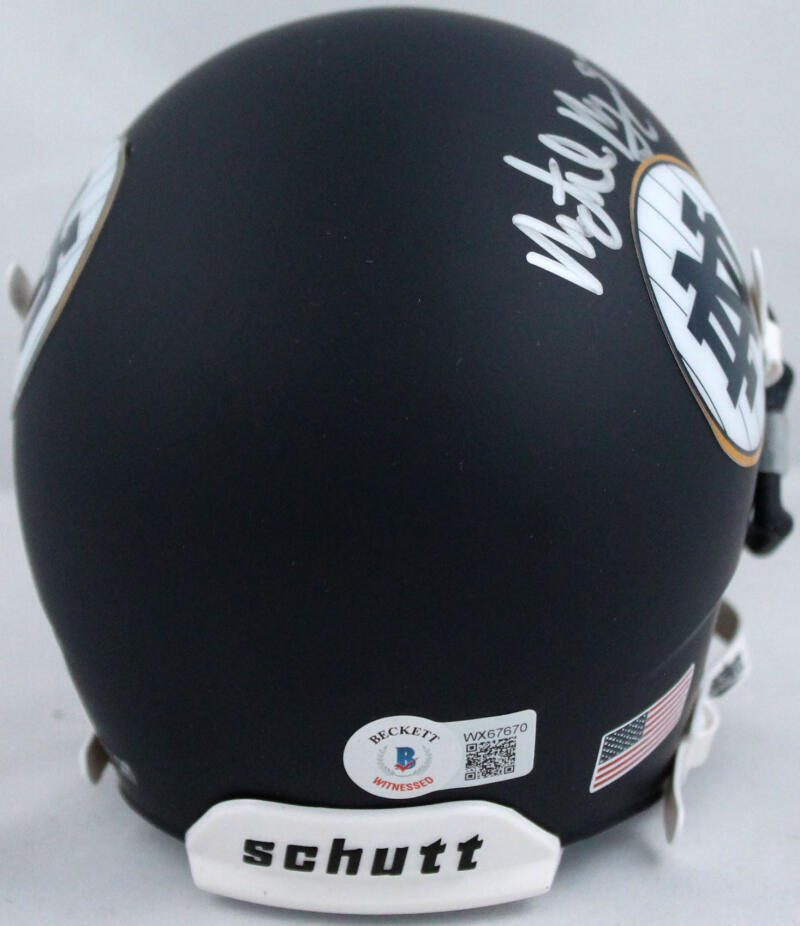Michael Mayer Autographed Notre Dame Schutt Blue Mini Helmet-Beckett W Hologram