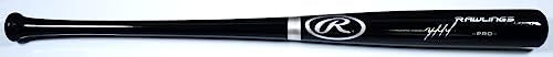 Yordan Alvarez Autographed Black Rawlings Pro Baseball Bat - JSA *Silver