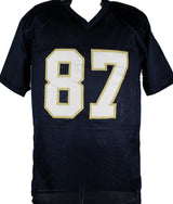 Michael Mayer Signed Blue College Style Jersey w/Play Like a Champ-BeckettW Holo