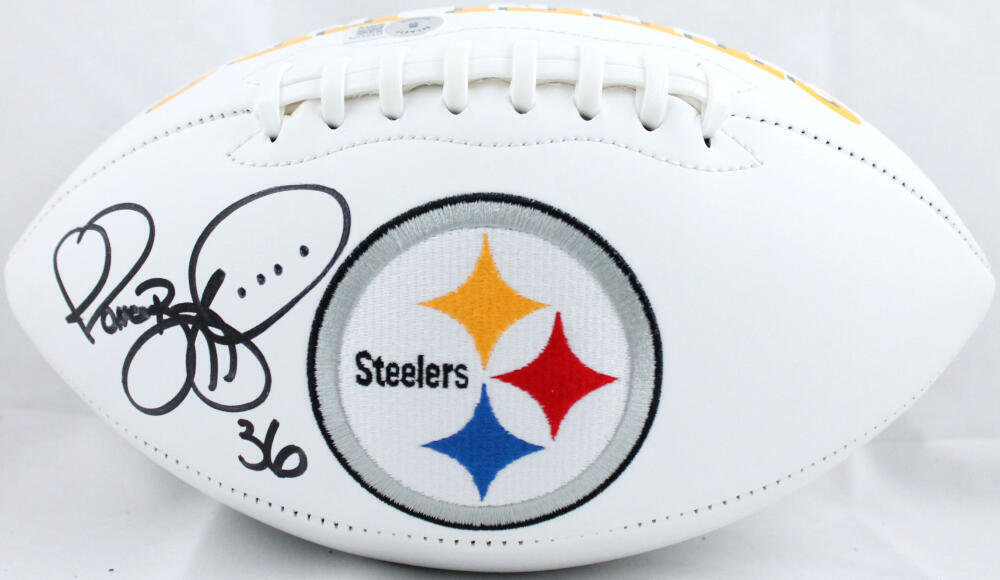 Jerome Bettis Autographed Pittsburgh Steelers Logo Football-Beckett W Hologram