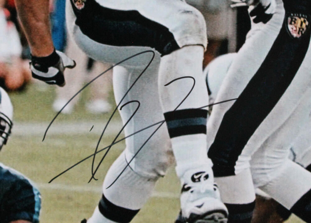 Ray Lewis Autographed Baltimore Ravens 16x20 FP Get Some Photo -Beckett W Holo