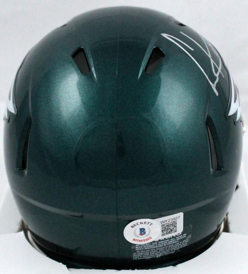 Cris Carter Autographed Philadelphia Eagles Speed Mini Helmet-Beckett W Holo