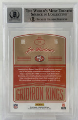 2016 Donruss All Time Gridiron Kings #11 Joe Montana Auto 49ers BGS Autograph 10