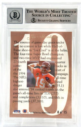 1994 Ultra Flair Hot Numbers #8 Joe Montana Auto Kansas Chiefs BGS Autograph 10