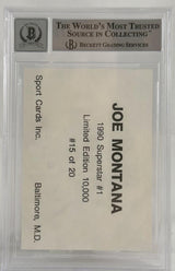 1990 Trading Card #15 Joe Montana Auto San Francisco 49ers BGS Autograph 10