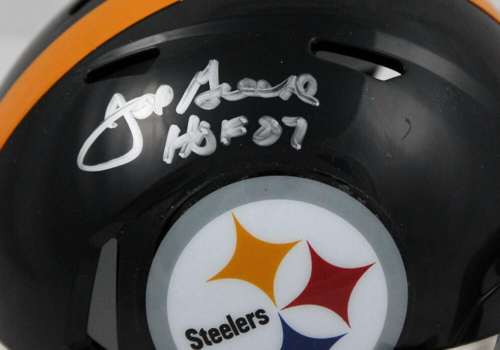 Joe Greene Autographed Steelers 63-76 Speed Mini Helmet w/HOF-Beckett W Hologram