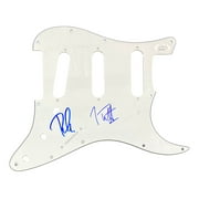 Joe Elliott Phil Collen Def Leppard Signed White Guitar Pick Guard JSA ITP - Sports Integrity