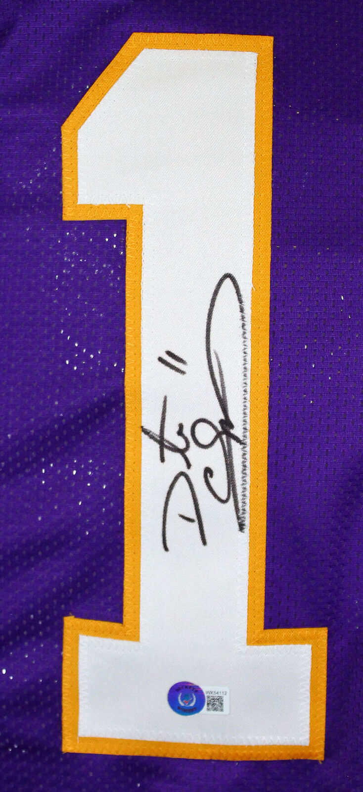 Daunte Culpepper Autographed Purple Pro Style Jersey-Beckett W Hologram *Black