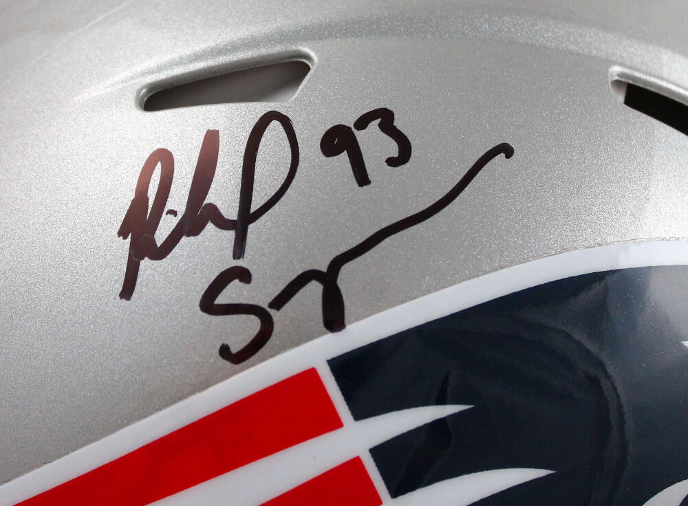 Richard Seymour Signed Patriots F/S Speed Authentic Helmet w/2 Insc.-BAW Holo