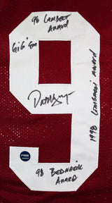 Dat Nguyen Signed Maroon College Style Jersey w/4 Inscriptions- Prova *Black